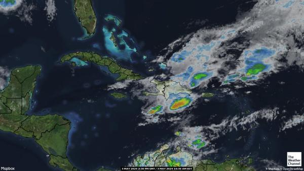 Karibian Sää pilvi kartta 
