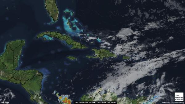 Caribbean Weather Cloud Map 