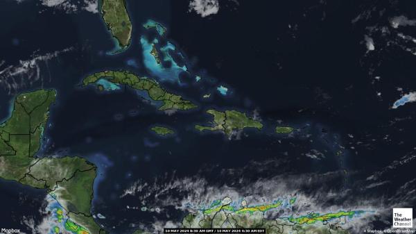 Caymansaaret Sää pilvi kartta 