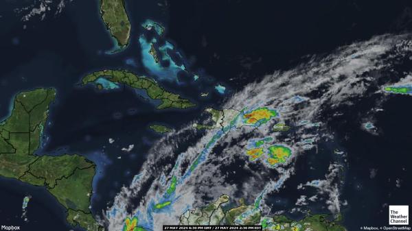 Kepulauan Cayman Peta Cuaca awan 
