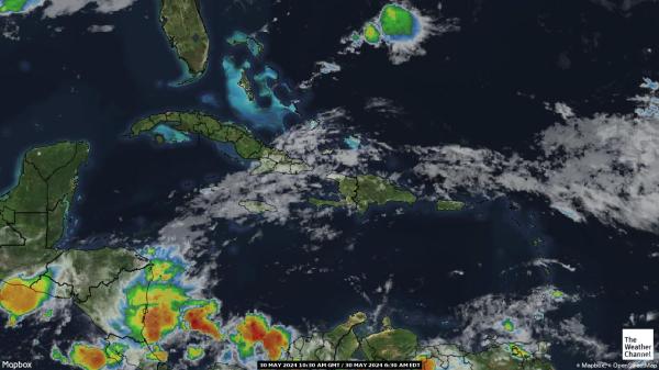 Kepulauan Cayman Peta Cuaca awan 