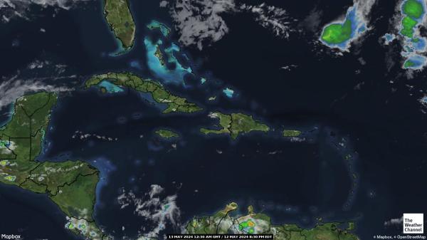 Caymansaaret Sää pilvi kartta 