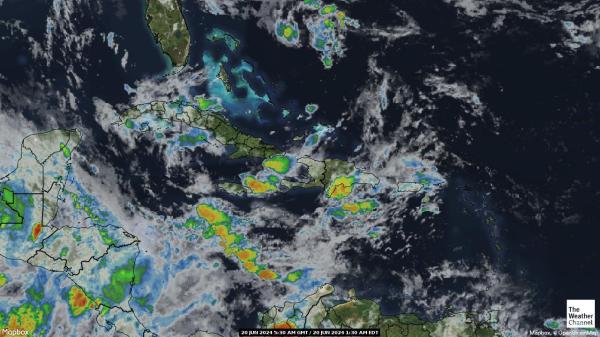 Islas Caimán Mapa del tiempo pronóstico nube 