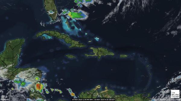 Caymanöarna Väder moln karta 