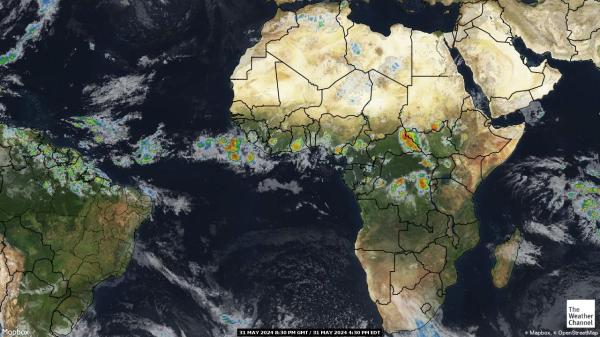Keski-Afrikkalainen tasavalta Sää pilvi kartta 
