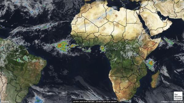 República Centroafricana Mapa del tiempo pronóstico nube 