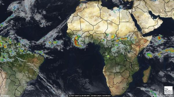 Orta Afrika Cumhuriyeti Hava bulut haritası 
