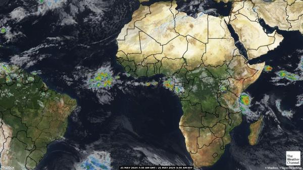 République Centrafricaine Météo nuage carte 