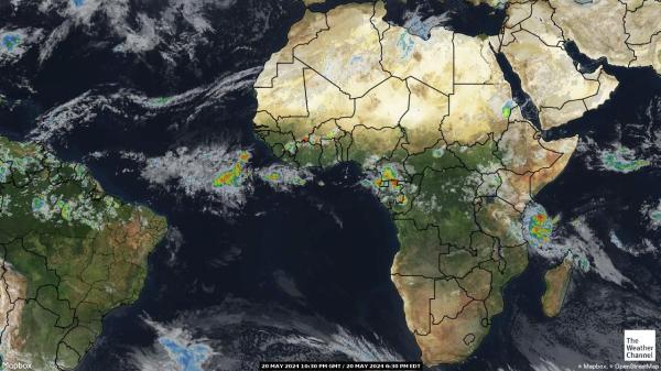 Centraal Afrikaanse Republiek Weer wolk kaart 