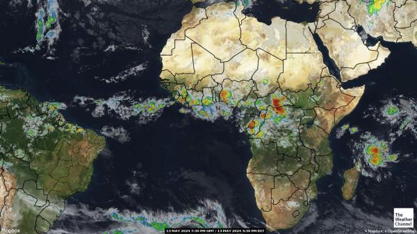 Keski-Afrikkalainen tasavalta Sää pilvi kartta 
