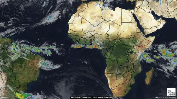 Централна Афричка Република Временска прогноза, карта 