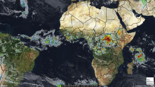中央アフリカ共和国 天気クラウドマップ 