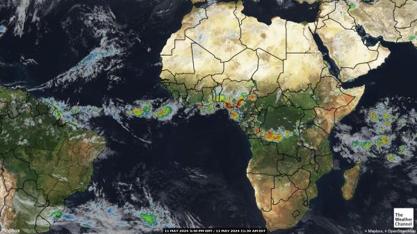 Den sentralafrikanske republikk Vær sky kart 