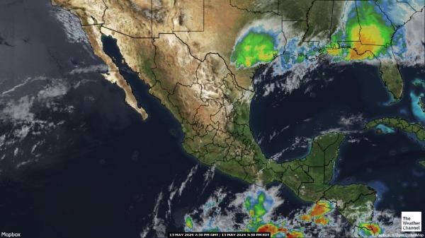 Kesk-Ameerikas Ilm pilv kaart 