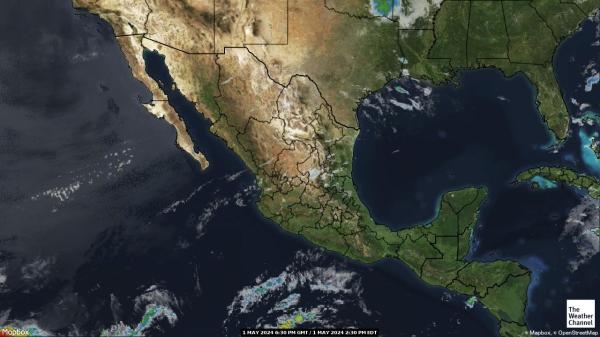 Keski-Amerikka Sää pilvi kartta 