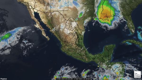 America Centrală Hartă starea vremii nor 