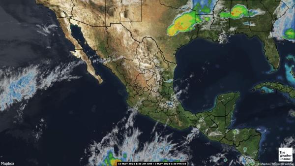 America Centrală Hartă starea vremii nor 