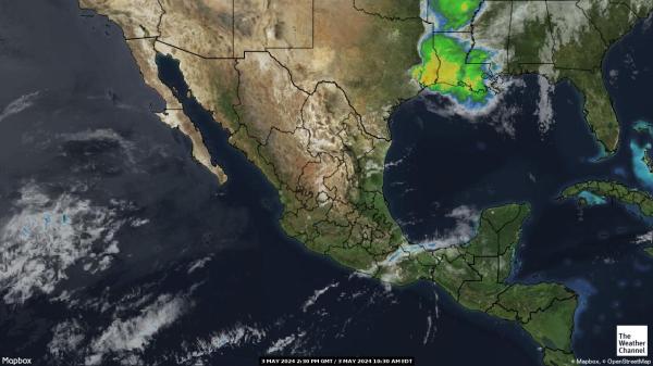 Amerika Tengah Peta Cuaca Awan 
