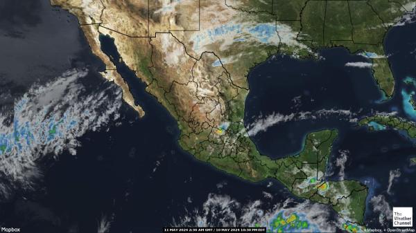 Sentral-Amerika Vær sky kart 