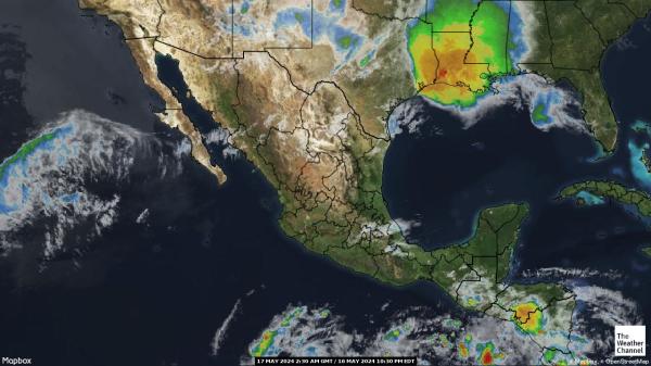 Централна Америка Временска прогноза, карта 