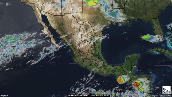 Centraal Amerika Weer wolk kaart 