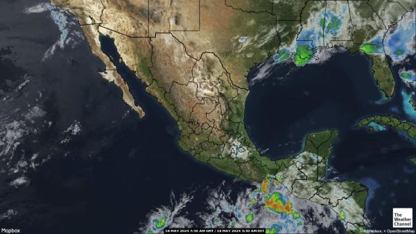 Keski-Amerikka Sää pilvi kartta 
