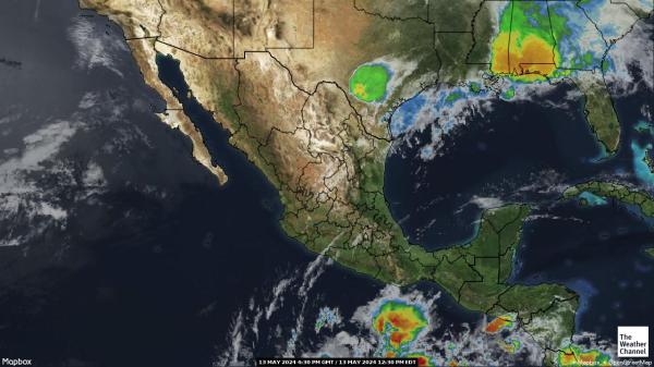 Centralamerica Väder moln karta 