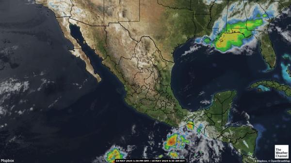 Amerika Tengah Peta Cuaca awan 