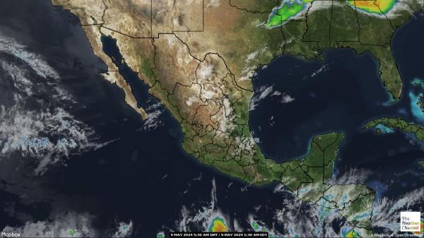 Централна Америка времето облачна карта 