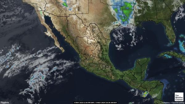 América Central Previsão do tempo nuvem mapa 