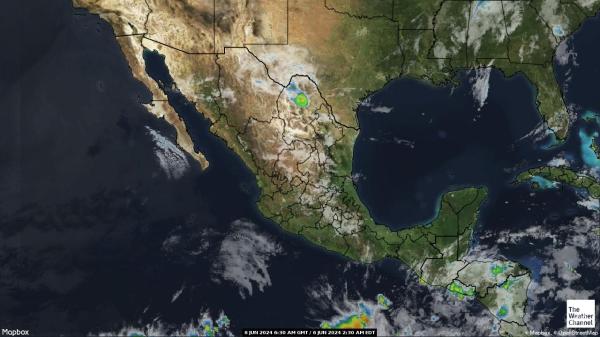 Centraal Amerika Weer wolk kaart 