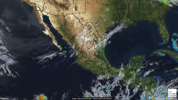 Sentral-Amerika Vær sky kart 