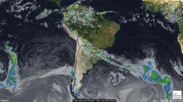 चिली मौसम बादल मानचित्र 
