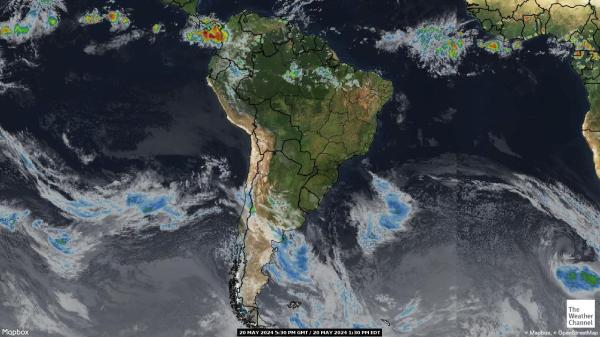 Chile Meteo nuvola mappa 