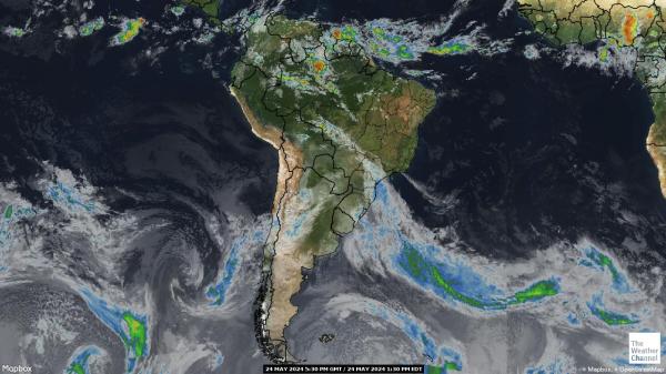 Chile Időjárás felhő térkép 