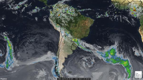 Chile Hartă starea vremii nor 