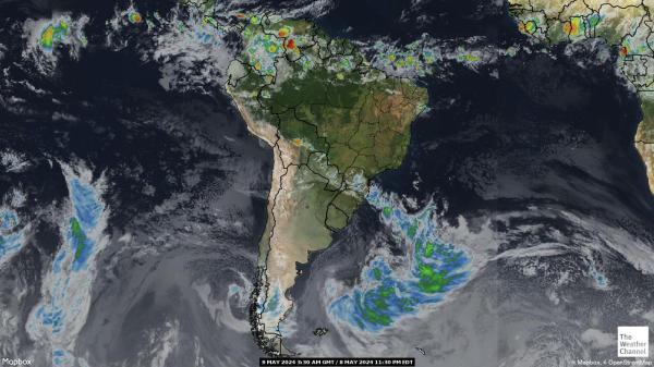 Chile Mapa del tiempo pronóstico nube 
