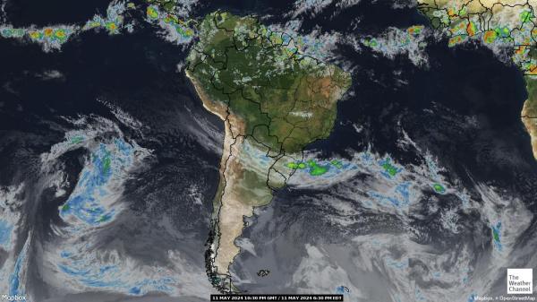 Chile Väder moln karta 