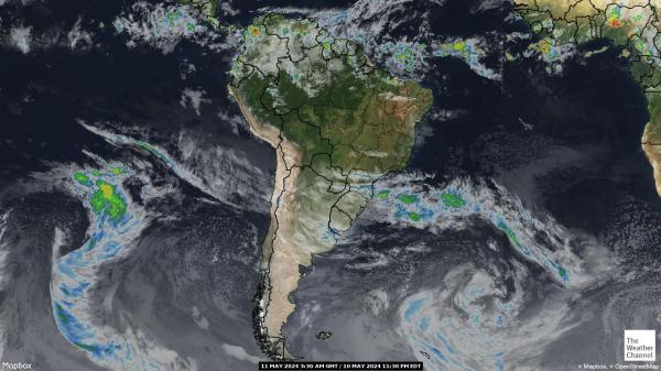 Chile Sää pilvi kartta 