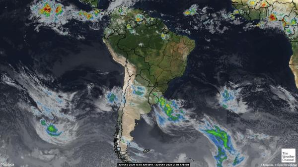 Chile Previsão do tempo nuvem mapa 