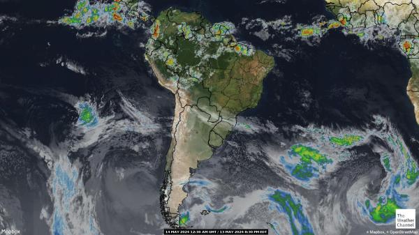 Čile Mapa oblačnosti počasia 