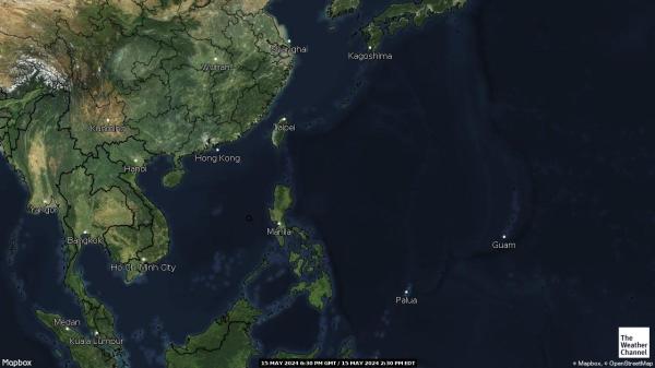 Kitajska Vremenska obmorska karta 