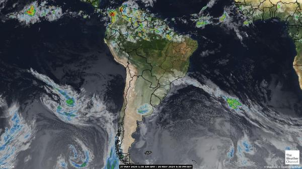 Kolumbie Počasí mrak mapy 