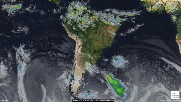 Колумбия времето облачна карта 