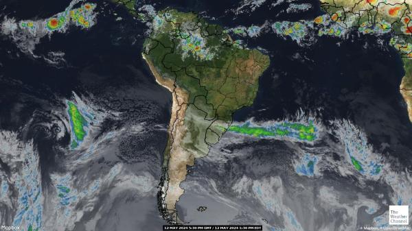 קולומביה מזג אוויר ענן מפה 