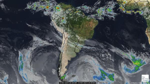 Kolumbija Orų žemėlapis debesis 