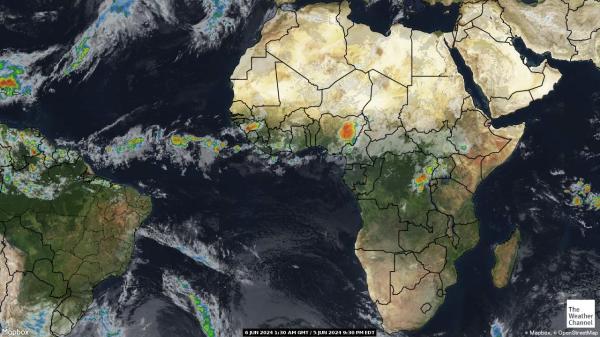 Comoros Meteo nuvola mappa 