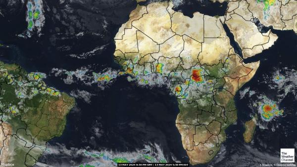 Comoras Mapa del tiempo pronóstico nube 