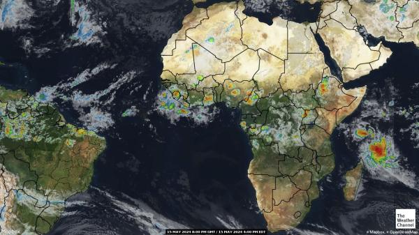 Comoros Väder moln karta 