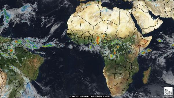 Comoros Meteo nuvola mappa 